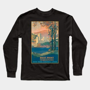 1927 New York Central Lines Railroad Poster - West Point New York Long Sleeve T-Shirt